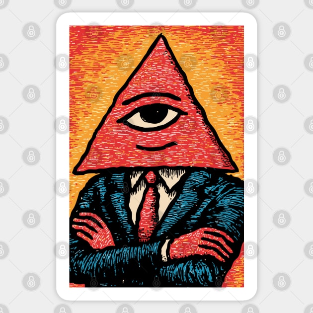 All Seeing Nacho - Business Attire Workplace Humor Sticker by TuncGK